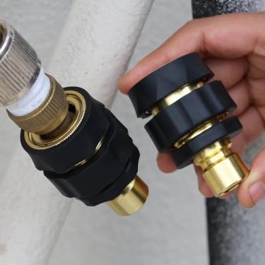 Imagem de 1 peça 3/10.2 cm mangueira de jardim conectores rápidos torneira adaptador de liga de alumínio extensor acessórios para tubos de irrigação conector fixo 5,5 * 4 cm