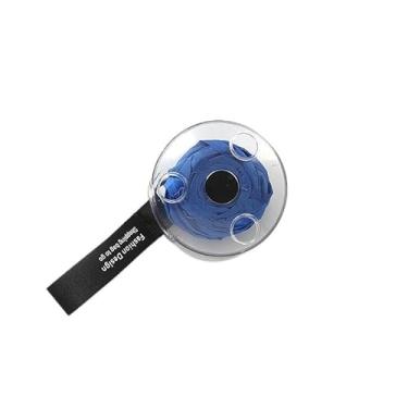 Imagem de Bolsa dobrável de disco pequeno multifuncional, bolsa de compras expansível, supermercado de disco giratório circular, armazenamento, transporte de compras pequeno e conveniente (azul)