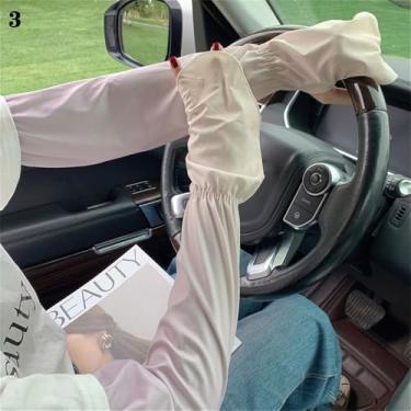 Imagem de Luvas de proteção solar com cores gradientes para atividades ao ar livre, ciclismo, dirigir (3)