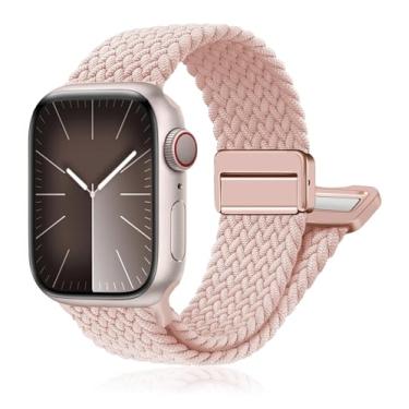 Imagem de Pulseira trançada magnética para Apple Watch séries 11 10 9 8 7 6 5 4 3 / SE/Ultra 3 de 40 mm, 44 mm, 46 mm, 42 mm, 38 mm, 41 mm, 45 mm, 49 mm, 49 mm