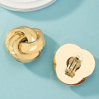 Imagem de Brincos trançados dourados personalizados modernos vintage embrulhados para mulheres, Dia dos Namorados, Dia das Mães, presentes de noivado