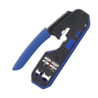 Imagem de Kit de ferramentas de crimpagem RJ45, kit de ferramentas de crimpagem RJ45 Crimpador Ethernet Cat5e Cat6 Cat6a Mini Kit de alicate de cortador de fios, crimpadores de fio