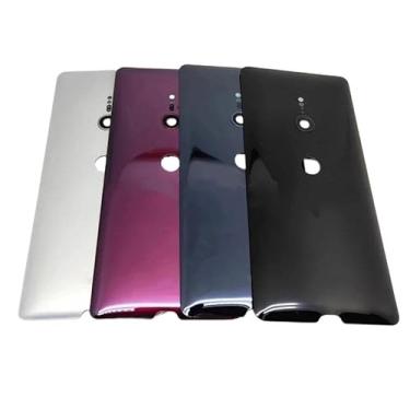 Imagem de SHOWGOOD para Sony Xperia XZ3 H9436 H9493 H8416 H9496 Capa de bateria traseira com lente de câmera (vermelha)