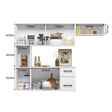 Imagem de Armario Cozinha 7 Portas E 2 Gavetas Juliete Branco