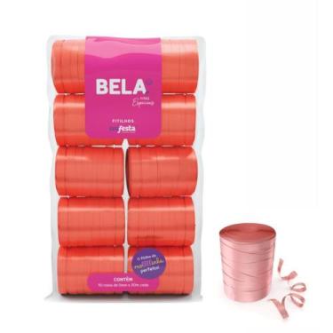 Imagem de Fitilho 5MM X 50M Rosa Antigo Pacote com 10 Unidades - Emfesta