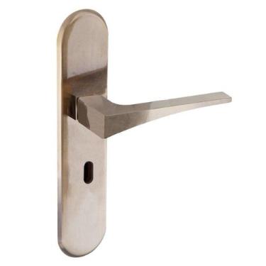 Imagem de Fechadura Interna Espelho S40mm Latonado Maxx Aliança - Aliança Metalú