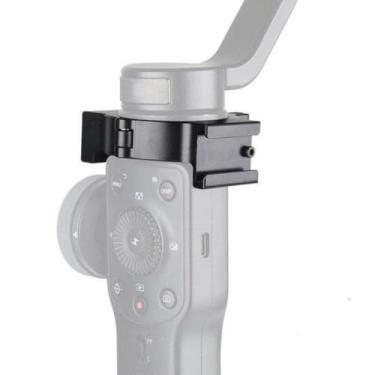 Imagem de Suporte de braçadeira de haste de extensão de estabilizador de gimbal portátil com orifício de 1/10.2 cm/sapata quente para Zhiyun 4