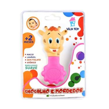 Imagem de Chocalho Girafa Rosa