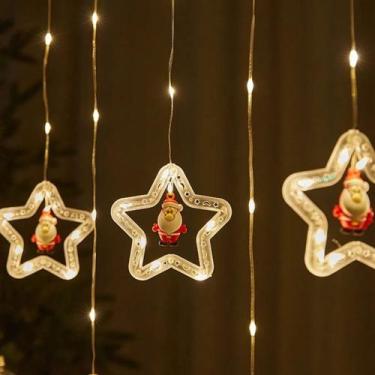 Imagem de Cascata Pisca Pisca Bola De Natal 3m Cortina Luz Leds Varal - vulks