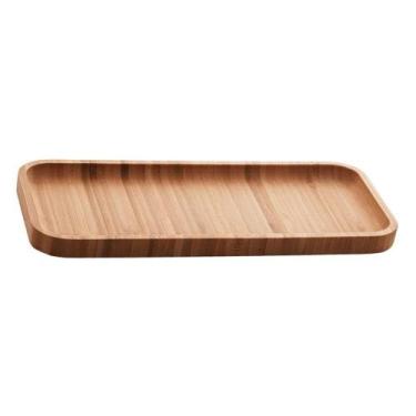 Imagem de Bandeja de Bambu Petisqueira Multiuso Hire Lyor 28x11x1,5cm, Natural