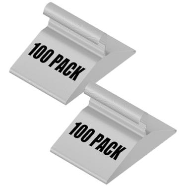 Imagem de Pacote com 200 cabides de metal a granel, cabides de arame resistente, antiderrapantes, ultrafinos que economizam espaço para armário, camisas, ternos, calças, 40,6 cm, prata