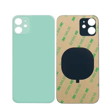 Imagem de Capa de vidro de substituição de bateria para iPhone 11 capa traseira de substituição para iPhone 11 2 em 1 capa traseira de vidro com furo grande 1 peça/lote (verde)