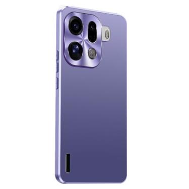 Imagem de HAOMRIYL Capa fina para Oppo Find X9/X9pro, proteção total das lentes, antiarranhões, capa rígida fosca de policarbonato com proteção contra quedas, roxa, X9
