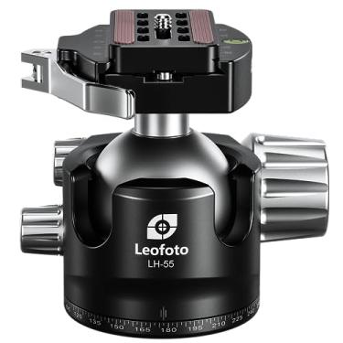 Imagem de Leofoto LH-LR Cabeça esférica, liberação de alavanca, nível de bucha, perfil baixo, furo de 3/20.3 cm, compatível com Arca (LH-55LR)