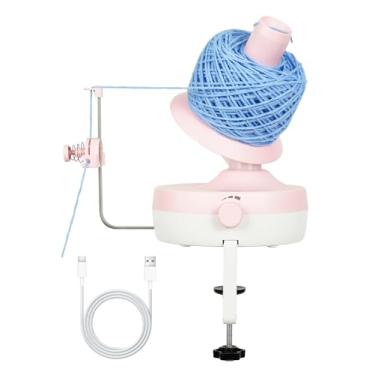 Imagem de Yocrefun Enrolador de fio elétrico, enrolador automático de bolas de fio para crochê e tricô, velocidade contínua, fácil de usar, máquina de bolo de fio de grande capacidade eficiente, presente ideal