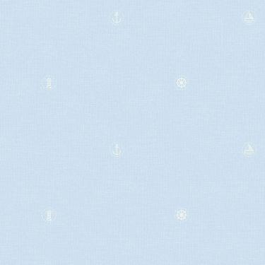 Imagem de Papel De Parede Lullaby Marinheiro Azul 2261 - Rolo 10m X 0,53m