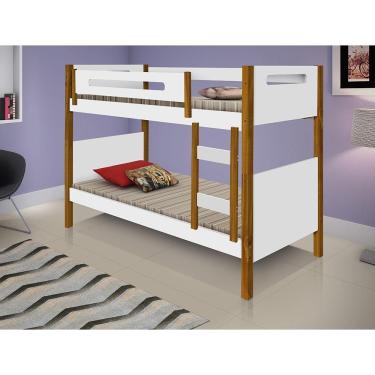 Imagem de Beliche Infantil Montessoriana HeloisaBranca E Mel Branco