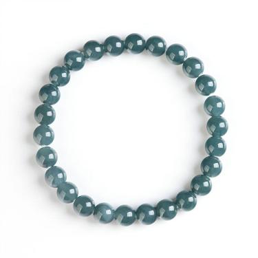 Imagem de Pulseira de miçangas natural Jadeite Blue Water de 6,5 mm