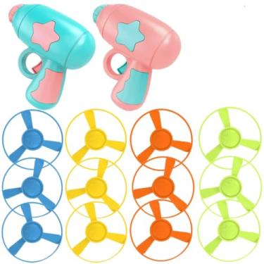 Imagem de Conjunto de Brinquedos Interativos Treinamento Perseguição para Gatos com 14 Peças Lançadores e Hélices Voadoras Exercícios Caça Rastreamento Pets Não Plásticos Aumentar a Intimidade Manter os