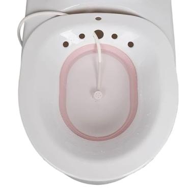 Imagem de Bacia Para Banho De Assento Dobrável E Higiene Íntima Portátil feminino perineal imersão toalete sitz banheira bacia(ROSA)