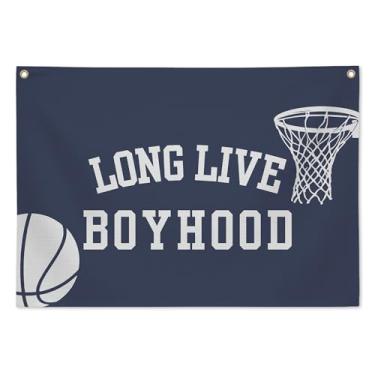 Imagem de Faixa de infância Long Live, decoração de parede de sala de jogos para quarto de crianças, placa de parede rústica de berçário para decoração de quarto de menino infantil, decoração de parede de