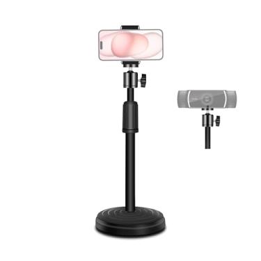 Imagem de Urciwos Suporte para webcam, suporte de webcam de 12,6 polegadas para mesa, suporte de câmera ajustável para webcam Logitech C922 C930e C920S C920 C615 C960 C920x BRIO 4K NexiGo N60, telefones