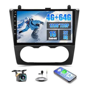 Imagem de Rádio automotivo Realdio Android 15 de 4 + 64 GB para Nissan Altima 2008-2012 (manual A/C) sem fio CarPlay/Android Auto, tela sensível ao toque de 23 cm para Civic Car Stereo, Bluetooth5.0 FM/RDS 32EQ