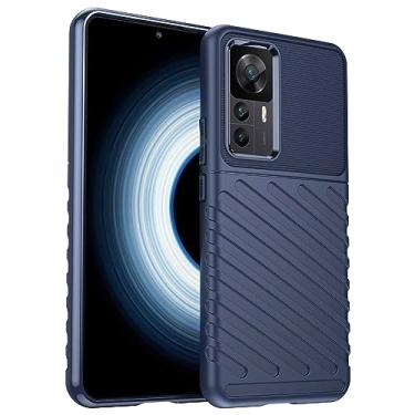 Imagem de IDEWEI Capa para Xiaomi 12T Pro. Fibra de carbono refinada, anti-queda, anti-impressões digitais, proteção integral. A capa do telemóvel é compatível com Xiaomi 12T Pro
