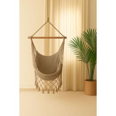 Imagem de Rede Cadeira de teto suspensa descanso e balanco(Areia (T))