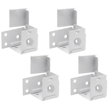 Imagem de 4 peças de suportes de montagem de metal para persianas de janela de 2,5 cm fácil instalação