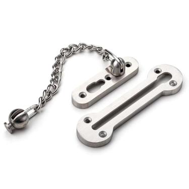 Imagem de TOPTAKE Trava de porta de tela – Trava de segurança de apartamento de aço inoxidável 304 resistente, fechadura francesa, trava de porta de tempestade, à prova de crianças e proteção anti-arrombamento