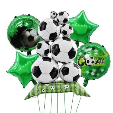 Imagem de Balão de futebol gigante em pé, 5 peças de balões de bola de futebol para aniversário, copa do mundo, tema esportivo, decorações de festa