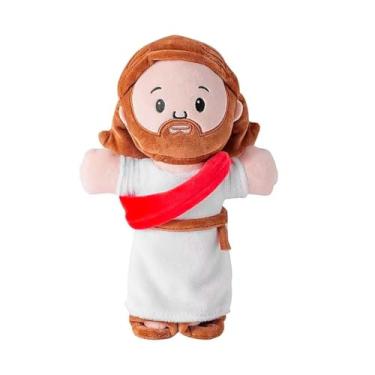 Imagem de Pelúcia Jesus Infantil 25cm – Brinquedo de Pelúcia Macio e Fofo | Roupa Removível | Presente Religioso Cristão | Decoração Infantil