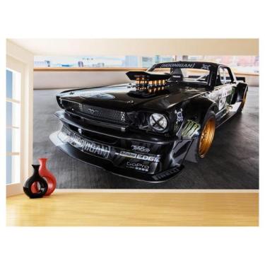 Imagem de Papel De Parede 3D Carro Antigo Ford Mustang Hot 3,5M Cxr46 - Você Dec