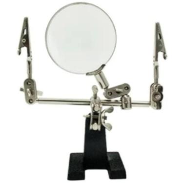 Imagem de Lupa De Bancada Mesa Com Suporte Pinça Articulados - A.R Variedades Mt