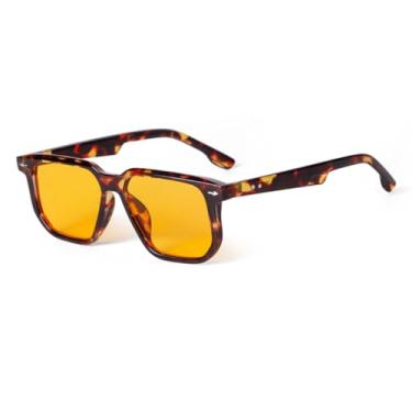 Imagem de HCHES Óculos de Sol Fashion Feminino Masculino UV400 Lentes Azuis para Praia e Atividades ao Ar Livre (3)