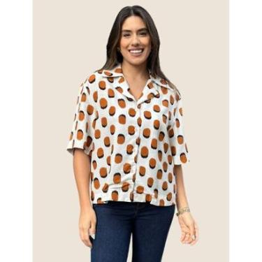Imagem de Camisa Feminina Estampada Bohème Colcci Cor:;Tamanho:M-Feminino