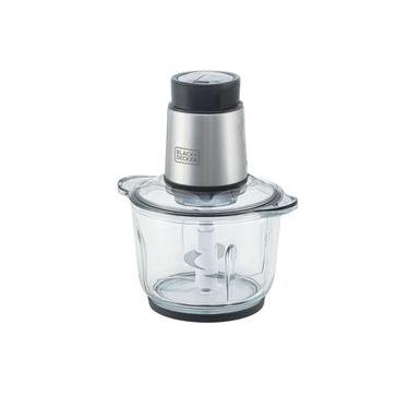 Imagem de Miniprocessador de Alimentos Black Decker MP300G Antiaderente em Inox, Modo de 2 ou 4 Lâminas com 2 Velocidades - 300W