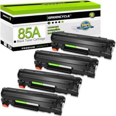 Imagem de Cartucho de toner Greencycle de alto rendimento compatível 85A CE285A para HP Laserjet Pro P1100 P1102 P1102W P1102WHP M1132 M1210 M1130 M121212NF M1217NFW (preto, pacote com 4)