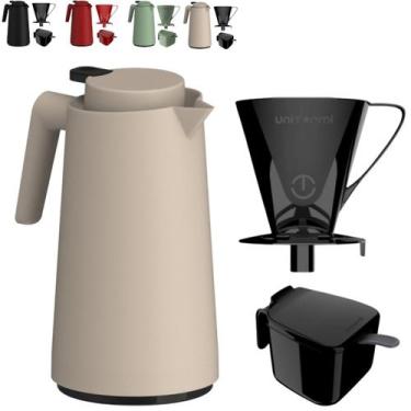 Imagem de Kit Garrafa Térmica 1L VerCelli Suporte Porta Filtro de Café 102 e 103