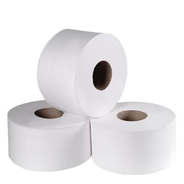 Imagem de Papel higiênico em rolos grandes - 8 rolos para uso doméstico