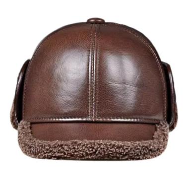 Imagem de Chapéu bomber chapéu de inverno russo com aba de orelha masculino quente pele sintética caça chapéu caçador chapéu impermeável ao ar livre boné de beisebol (M-2GG