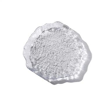 Imagem de placa profunda Prato de vidro transparente Bandeja armazenamento joias criativas Pratos decorativos Bolo Sobremesa Mat Ins frutas Suprimentos cozinha(Grande)