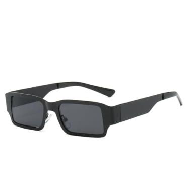 Imagem de VFDHN Óculos de Sol Vintage Fashion Retrô Retangular Feminino Masculino Punk (TYJ306-2)