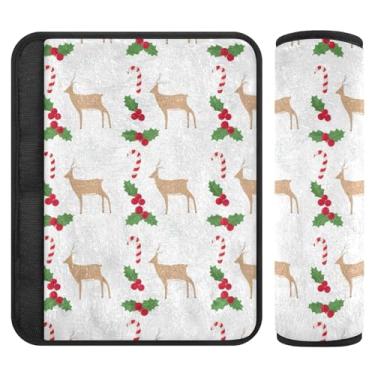 Imagem de Burbuja Capa para cinto de segurança de carro de veado protetor de cinto de segurança macio confortável para alça de ombro de assento, 1 par médio