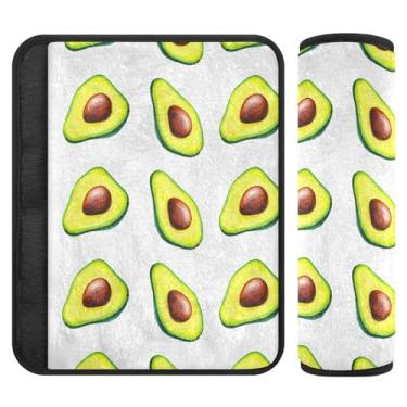 Imagem de Burbuja Capa para cinto de segurança de carro de abacate protetor de cinto de segurança macio confortável para alça de ombro de assento, 1 par pequeno