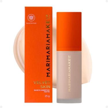Imagem de Base e Corretivo Matte Mari Maria Makeup Velvet Skin Bege Claro 2 25g
