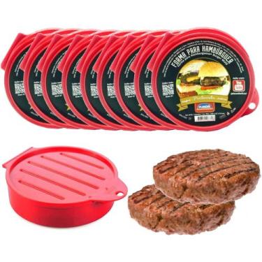 Imagem de 10 Formas de Hamburguer Artesanal até 250g Revender Atacado - Plasútil