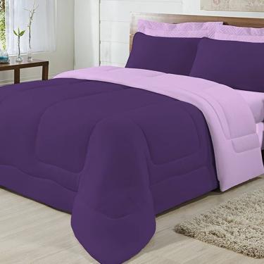 Imagem de Edredom Dupla Face 100% Algodão Malha King Gran Moratta 01 Peça - Roxo/ Lilas