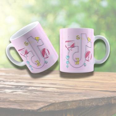Imagem de Caneca De Porcelana 325ml Tik Tok Decorada Tik Tok 6